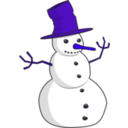 download Snowman clipart image with 225 hue color