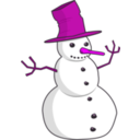 download Snowman clipart image with 270 hue color