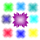 download Colorfull Flower clipart image with 180 hue color
