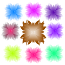 download Colorfull Flower clipart image with 270 hue color