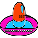 download Gorro Colombiano clipart image with 315 hue color
