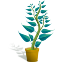 download Green Tall Plant In Its Pot clipart image with 45 hue color