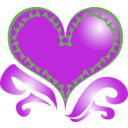 download Red Heart clipart image with 225 hue color