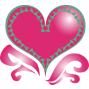 download Red Heart clipart image with 270 hue color