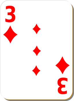 White Deck 3 Of Diamonds