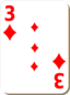 White Deck 3 Of Diamonds