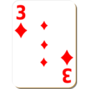 White Deck 3 Of Diamonds