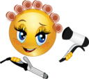 Hair Styling Smiley Emoticon