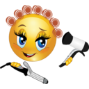 Hair Styling Smiley Emoticon