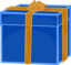 Blue Gift With Golden Ribbon