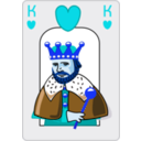 download King Of Hearts clipart image with 180 hue color