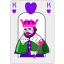 download King Of Hearts clipart image with 270 hue color