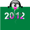 download Tux Fin 2012 clipart image with 270 hue color