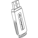 download Usb Flash Drive clipart image with 0 hue color