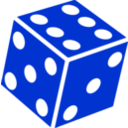 download Six Sided Dice D6 clipart image with 225 hue color