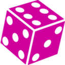 download Six Sided Dice D6 clipart image with 315 hue color
