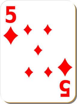 White Deck 5 Of Diamonds