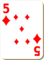White Deck 5 Of Diamonds