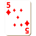 White Deck 5 Of Diamonds