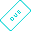 download Due Business Stamp 1 clipart image with 180 hue color