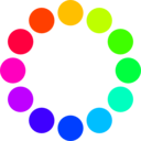 download 12 Color Circles clipart image with 45 hue color