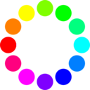 download 12 Color Circles clipart image with 90 hue color