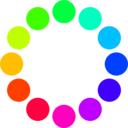 download 12 Color Circles clipart image with 135 hue color