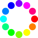 download 12 Color Circles clipart image with 270 hue color