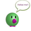 download Pajarito Twitter clipart image with 270 hue color