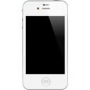 download Iphone 4 4s White clipart image with 180 hue color