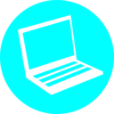 download Icon Laptop clipart image with 180 hue color