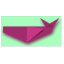 download Whale Origami clipart image with 135 hue color