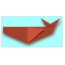 download Whale Origami clipart image with 180 hue color