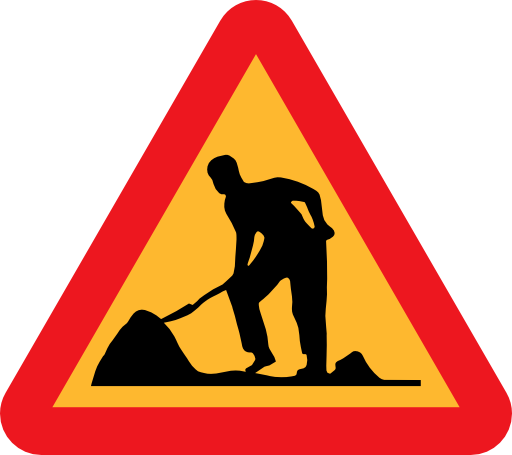 Workman Ahead Roadsign