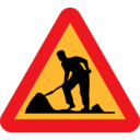 download Workman Ahead Roadsign clipart image with 0 hue color