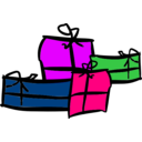 download Xmas Presents clipart image with 270 hue color