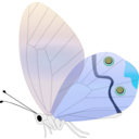 download Transp Butterfly clipart image with 180 hue color