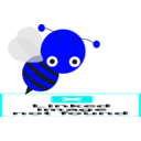 download Bee clipart image with 180 hue color
