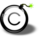 download Copyright Bomb clipart image with 45 hue color