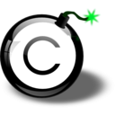 download Copyright Bomb clipart image with 90 hue color
