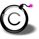 download Copyright Bomb clipart image with 270 hue color