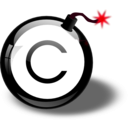 download Copyright Bomb clipart image with 315 hue color
