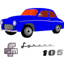 download Syrena 105 clipart image with 180 hue color