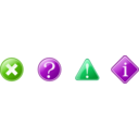 download Information Icons Set clipart image with 90 hue color