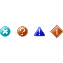 download Information Icons Set clipart image with 180 hue color
