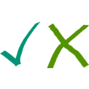 download Simple Tick And Cross clipart image with 90 hue color