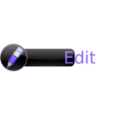download Edit Button clipart image with 225 hue color