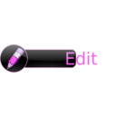 download Edit Button clipart image with 270 hue color