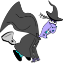 download Witchonavac clipart image with 180 hue color