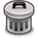 download Trash Can clipart image with 270 hue color